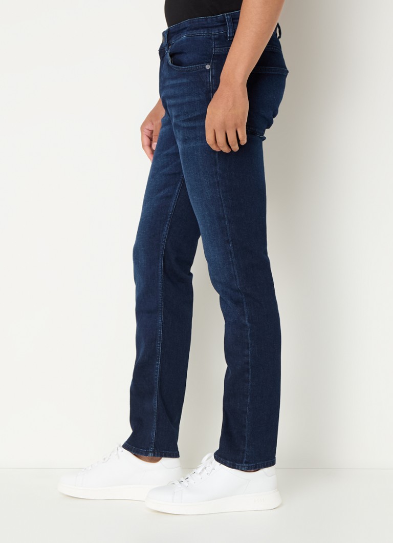 Jeansy Hugo Boss Delaware slim-fit, ciemne wyblaknięcie