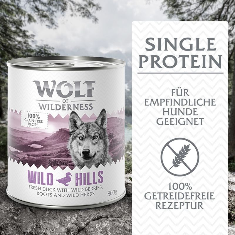 Wolf of Wilderness Adult 6 x 800 g - Single Protein