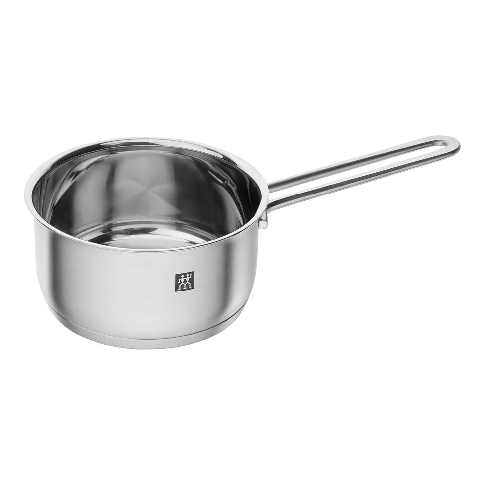 Stieltopf ohne Deckel 14 cm, 18/10 Edelstahl, Silber