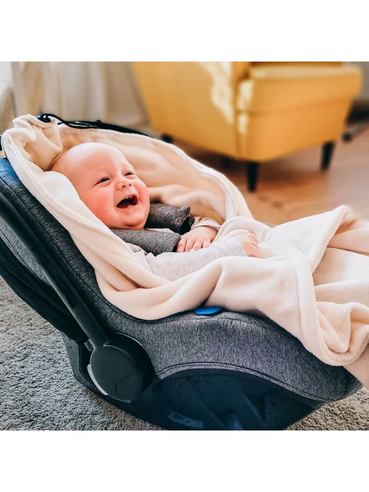 Hoppediz Babydecke Fleece Einschlagdecke für Autositz und Kinderwagen in anthrazit günstig kaufen 80 x 80 cm