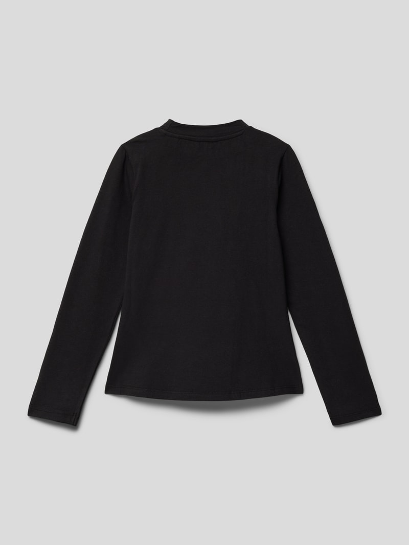Longsleeve mit Label-Stitching in schwarz