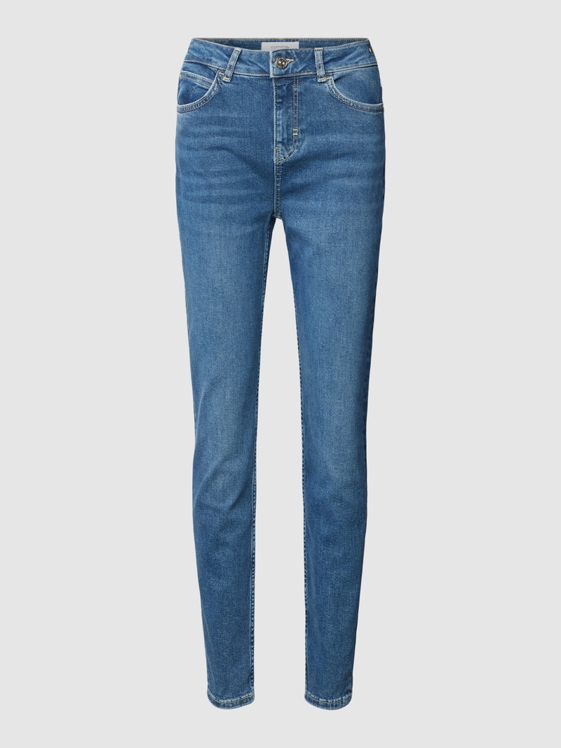 Slim Fit Jeans mit Knopf- und Reißverschluss in jeans