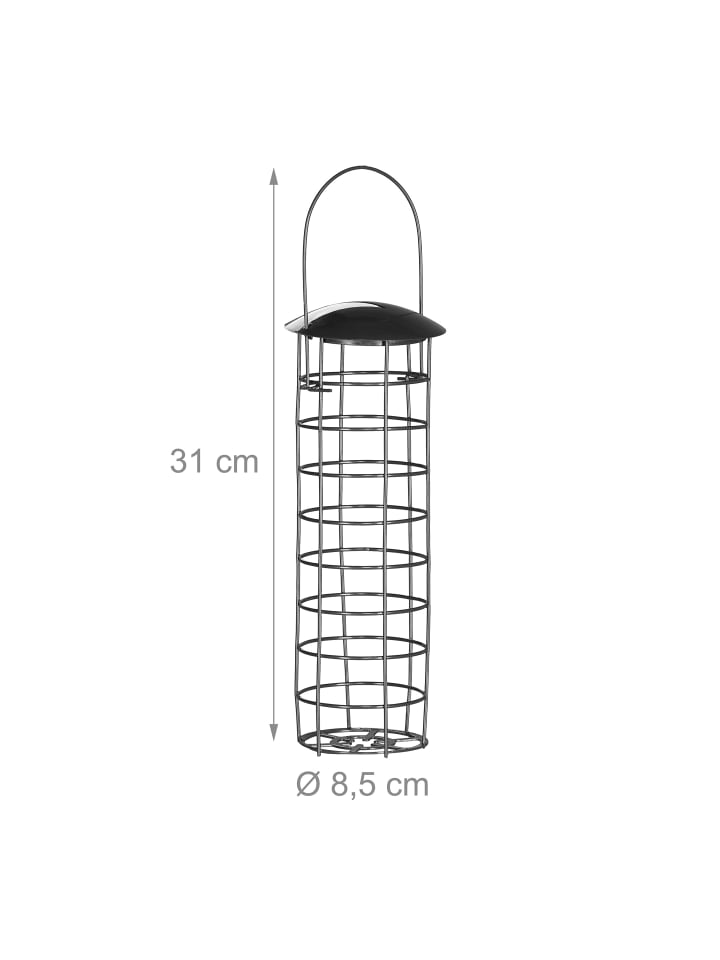 relaxdays 5 x Meisenknödelhalter in Schwarz - (H)31 x Ø 8,5 cm günstig kaufen onesize