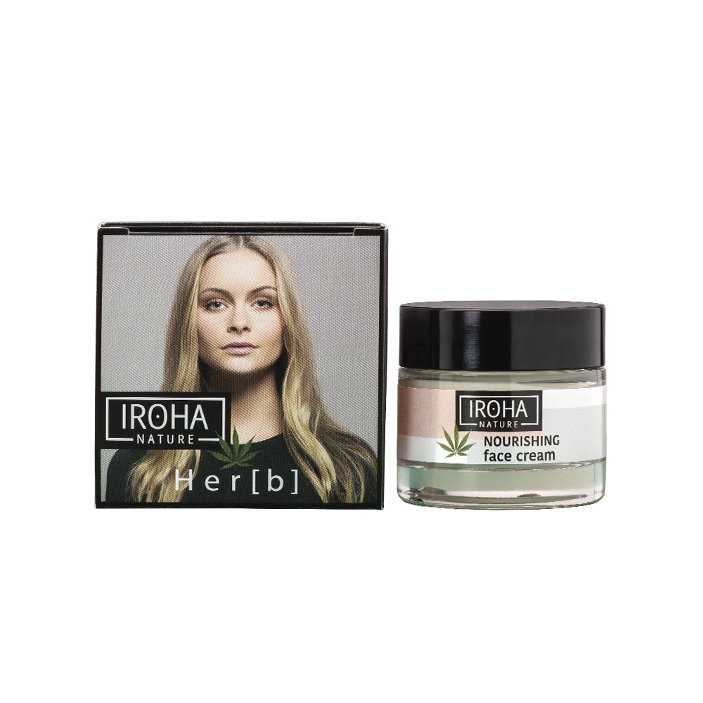 iroha Crème pour le visage NUTRITIF &  PROTECTRICE - HUILE DE GRAINES  DE CHANVRE Crème visage
