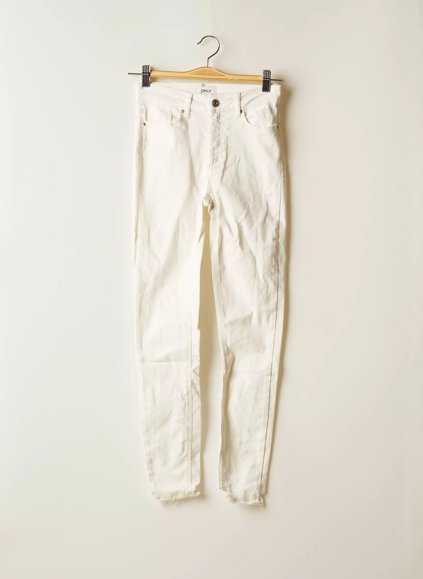 Only Pantalons Slim Femme couleur blanc