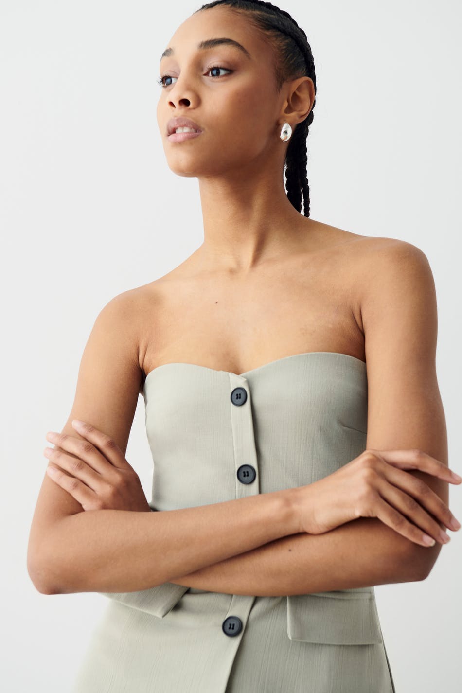 Tailored jersey bandeau
