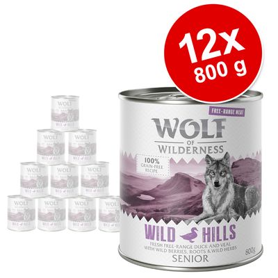 Sparpaket 12 x 800 g Wolf of Wilderness SENIOR 