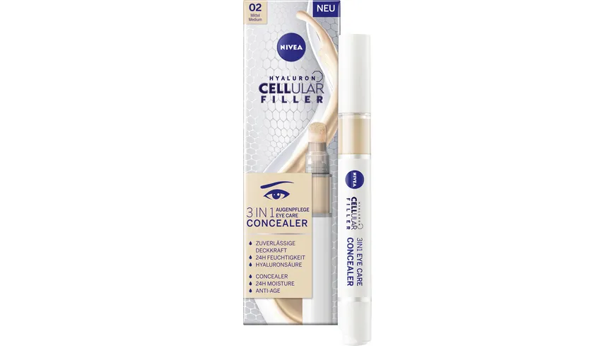 NIVEA Cellular 3in1 Augenpflege Concealer hell 4 ml Mittel - Mittel