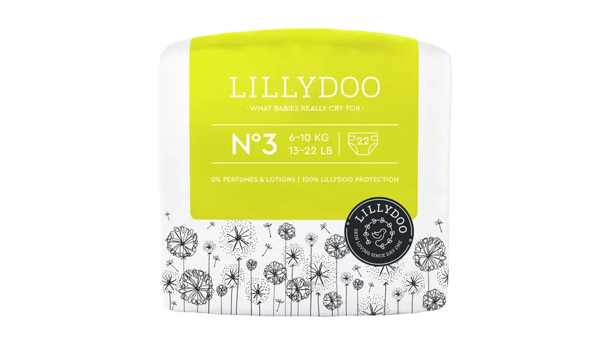 LILLYDOO Hautfreundliche Windeln Größe 3 (6-10 kg)