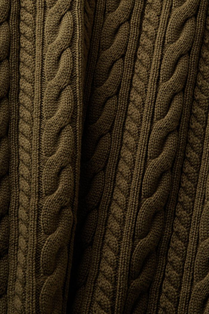 Zopfstrickcardigan aus Bio-Baumwolle