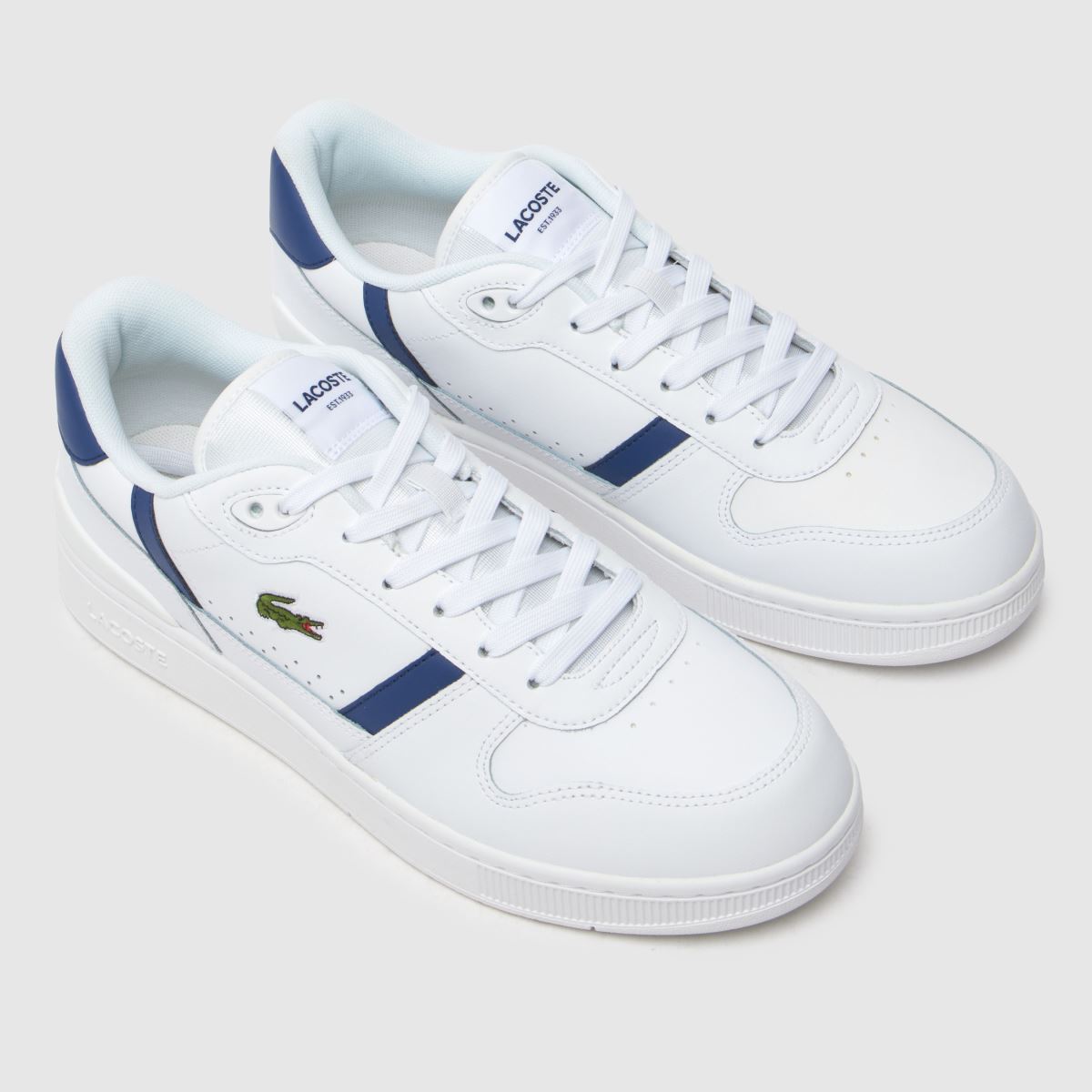 Lacoste – Vitt och marinblått set med t-clips