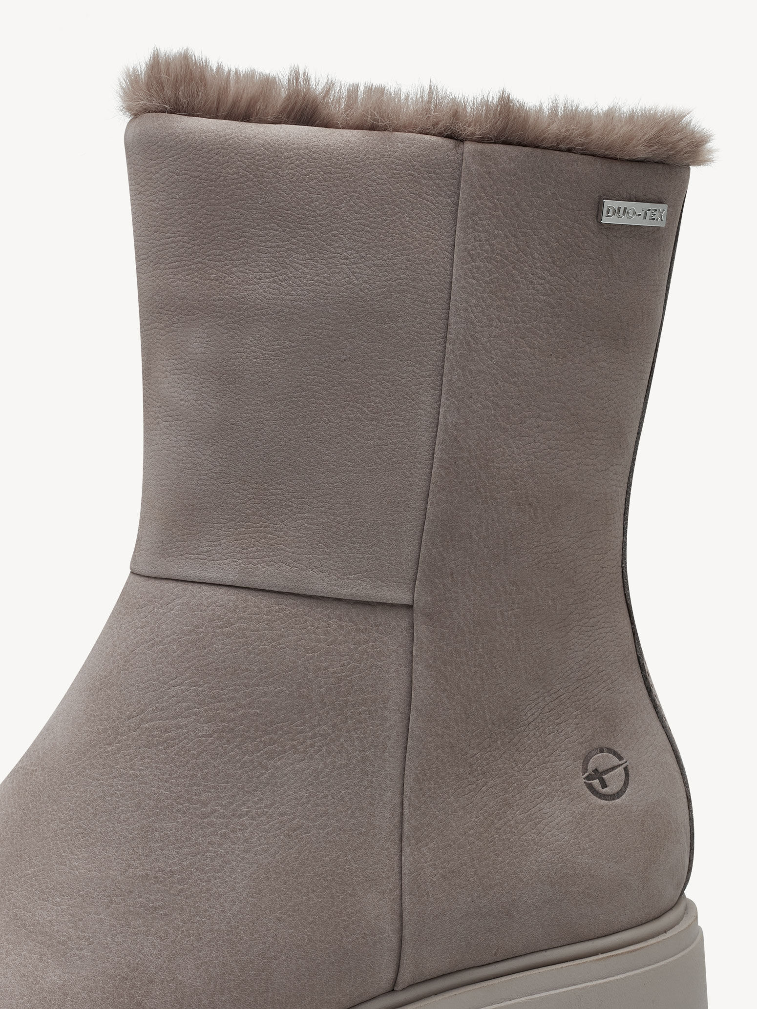 Bottine en cuir - beige doublure chaude