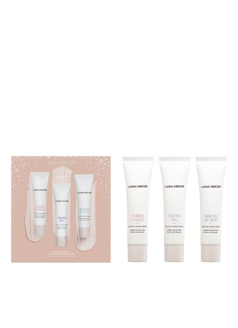Laura Mercier Decadent Dreams Soufflé - Trio de creme de mâini - Ediție limitată, format de călătorie
