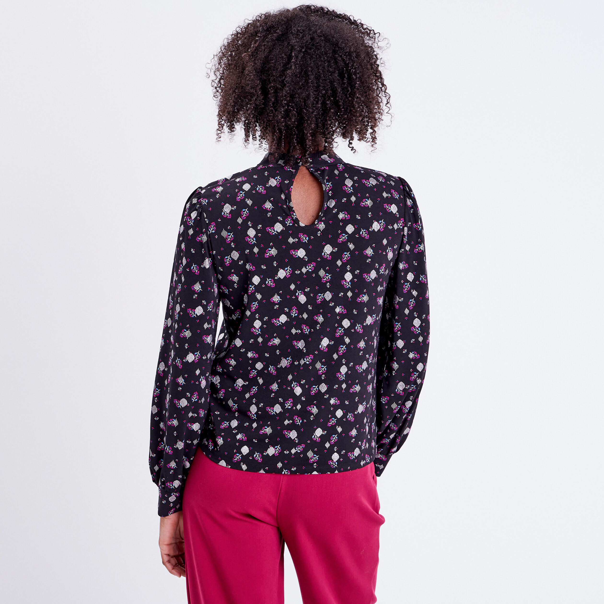 Blouse manches longues noir femme | Cache Cache