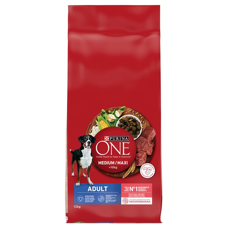 PURINA ONE Medium/Maxi Adult Rind & Reis