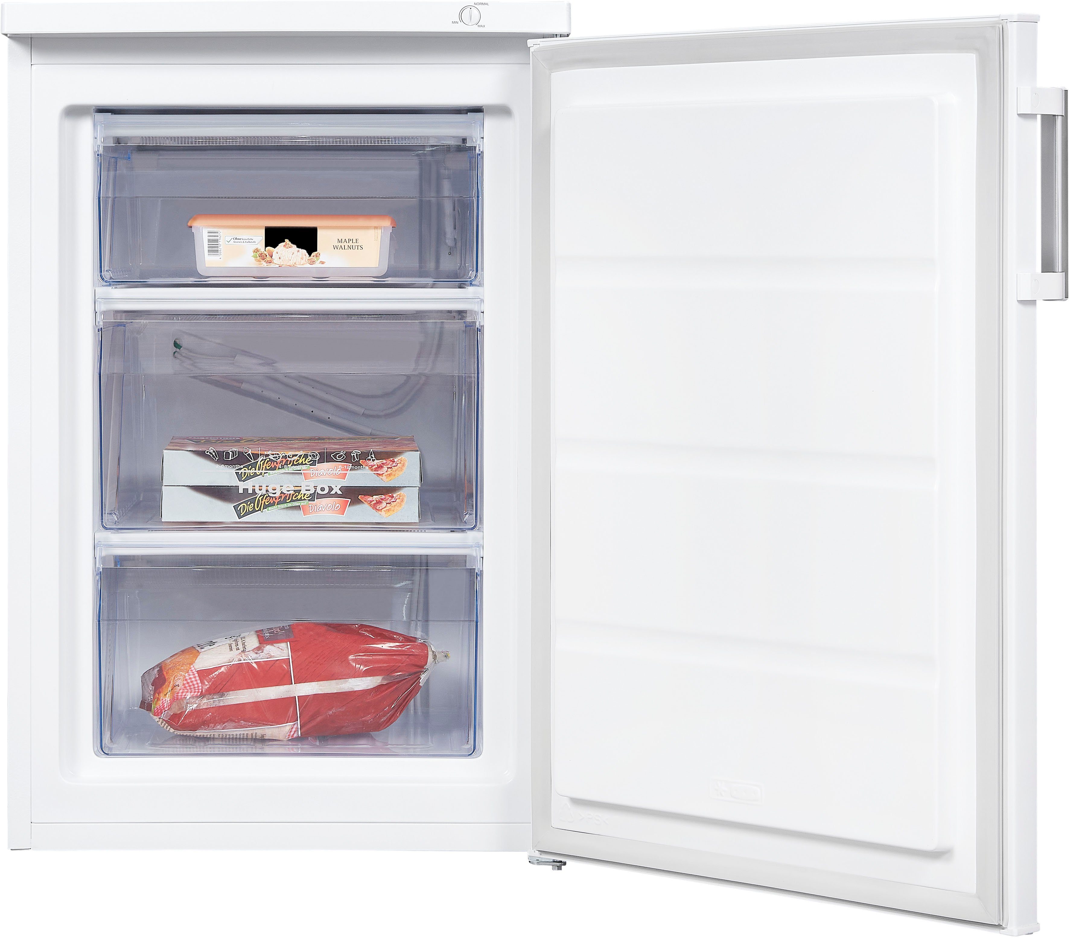 exquisit Gefrierschrank GS81-H-010D weiss, 85 cm hoch, 56 cm breit