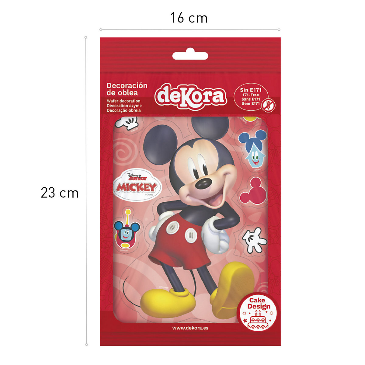 Essbare Tortendeko Mickey Mouse 14,8 x 21cm