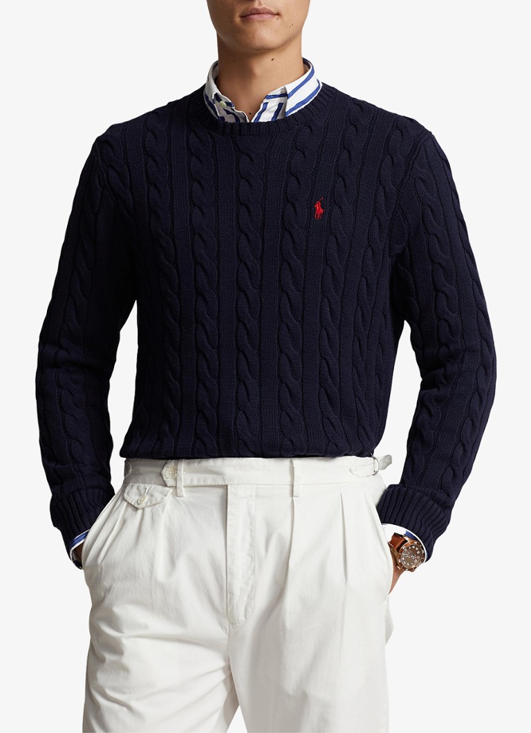Ralph Lauren Cable-knit sweater with logo embroidery
