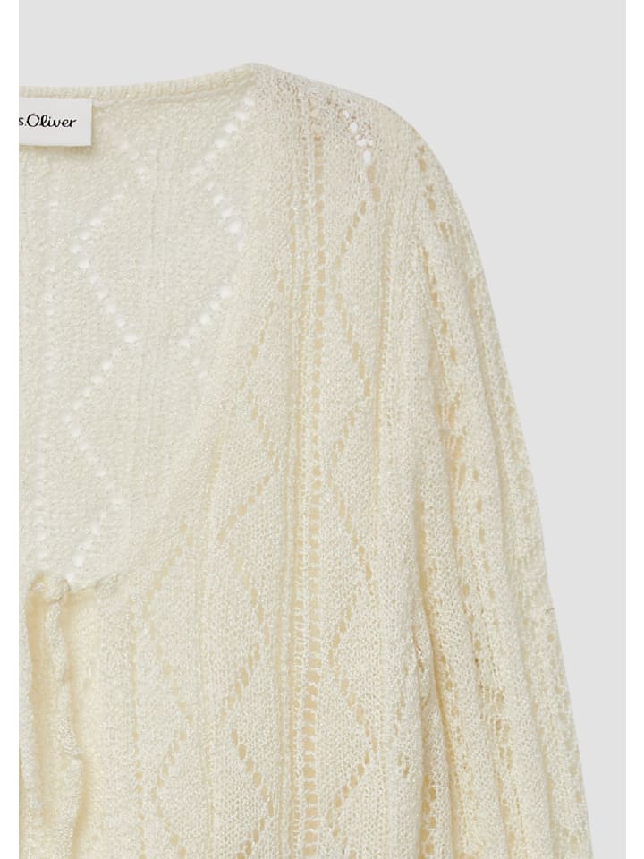 s.Oliver Strickjacke langarm in Creme günstig kaufen
