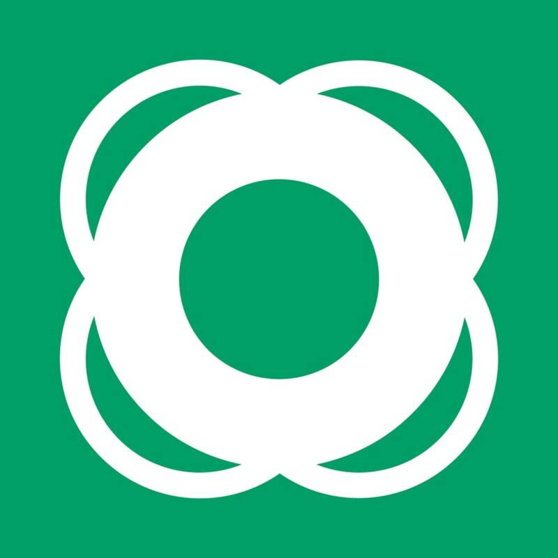 Djois Warnschild Rettungsring Klebstoff, einschraubbar PP (Polypropylen) 20 (B) x 0,14 (H) cm 3 Stück