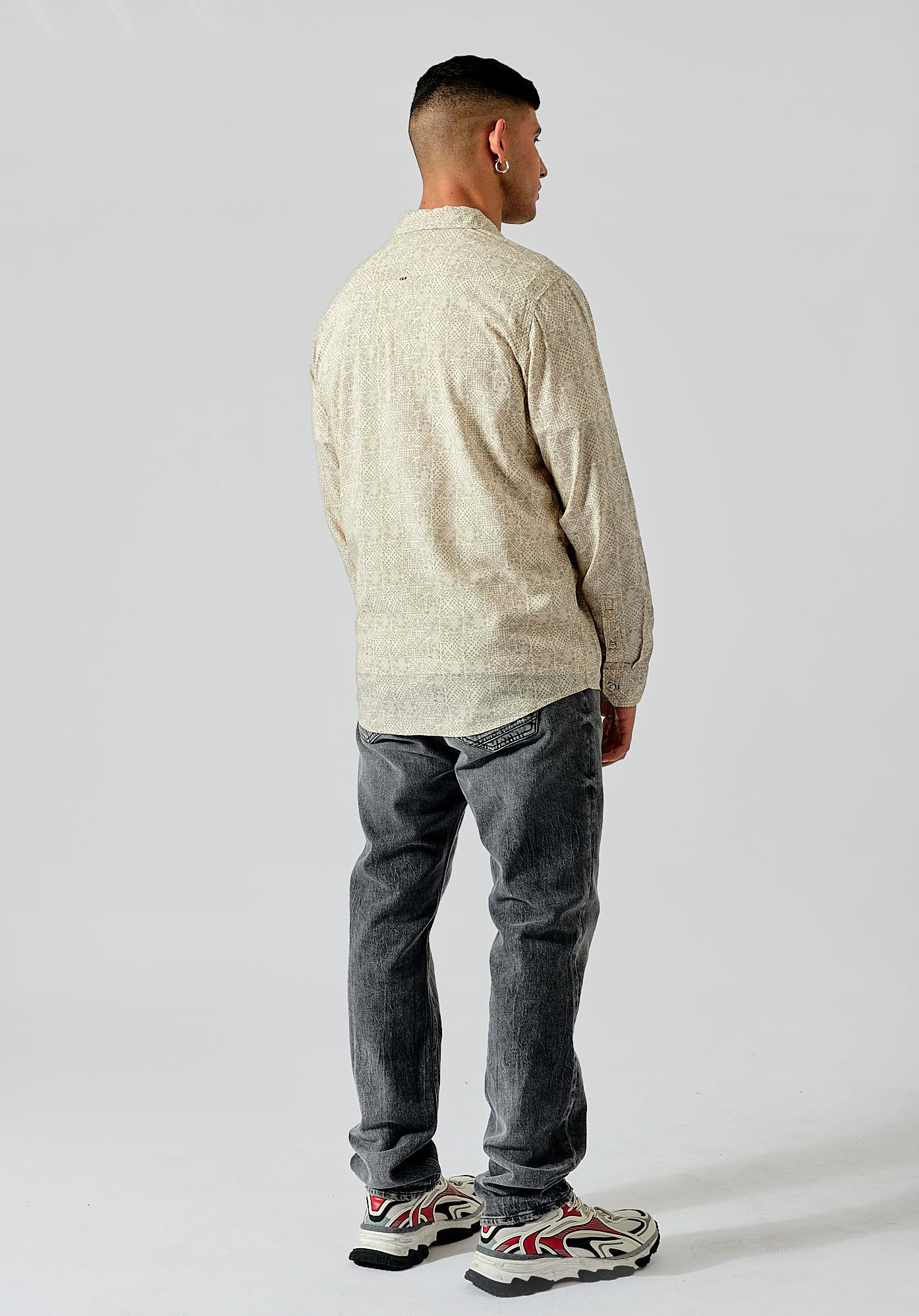 RAMA   Chemise beige imprimé homme