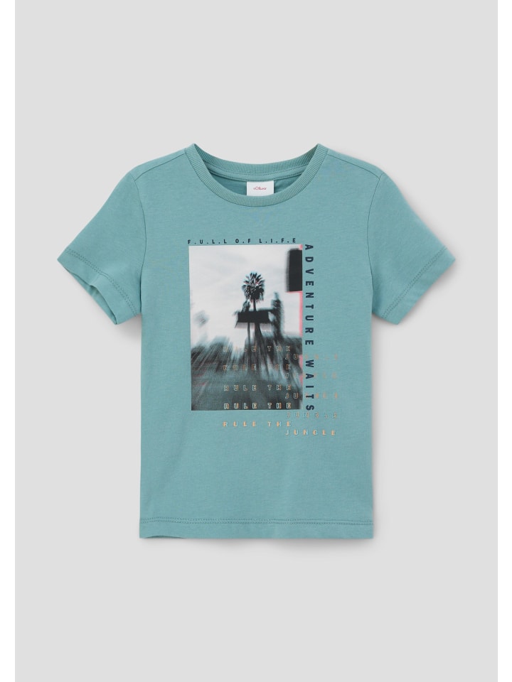 s.Oliver T-Shirt kurzarm in Türkis günstig kaufen 104/110