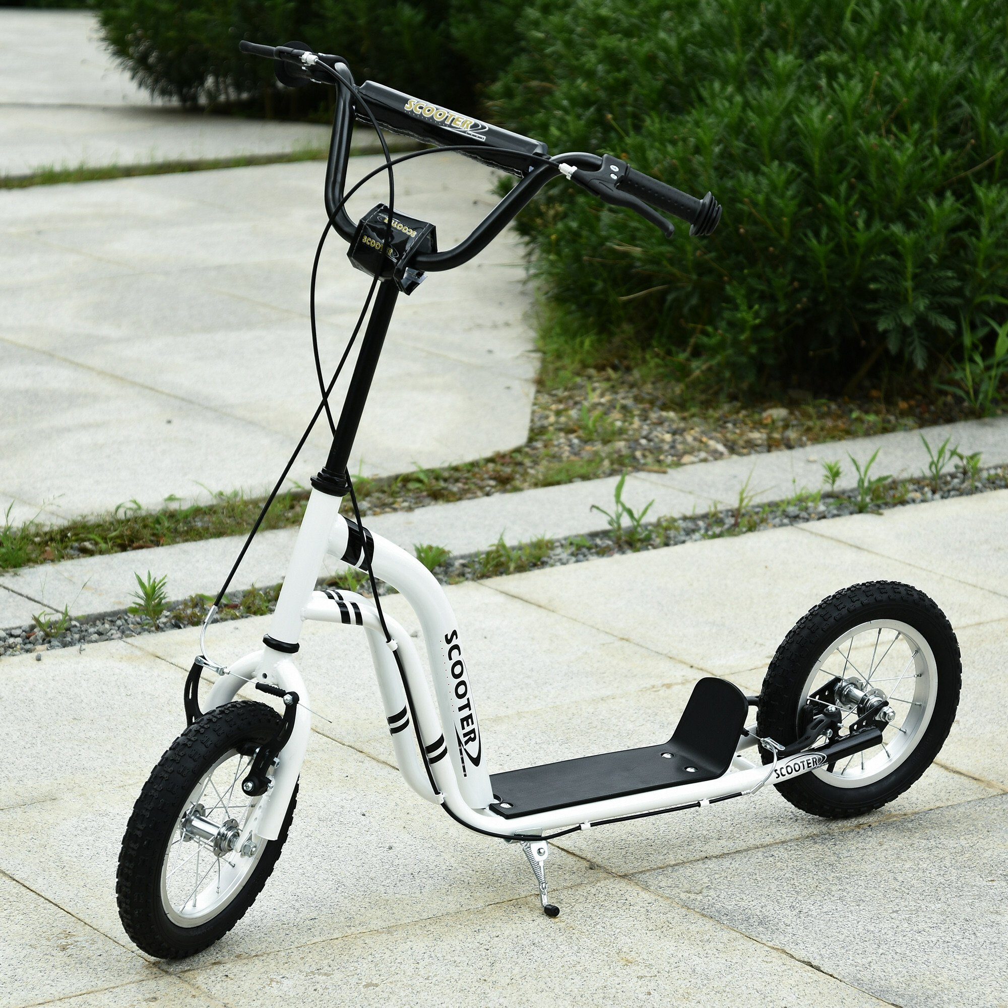 HOMCOM Scooter Tretroller mit Handbremse