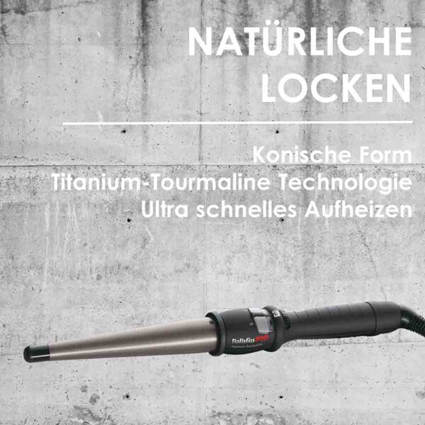 BaByliss Pro Konisch Titanium Turmalin Frisiereisen