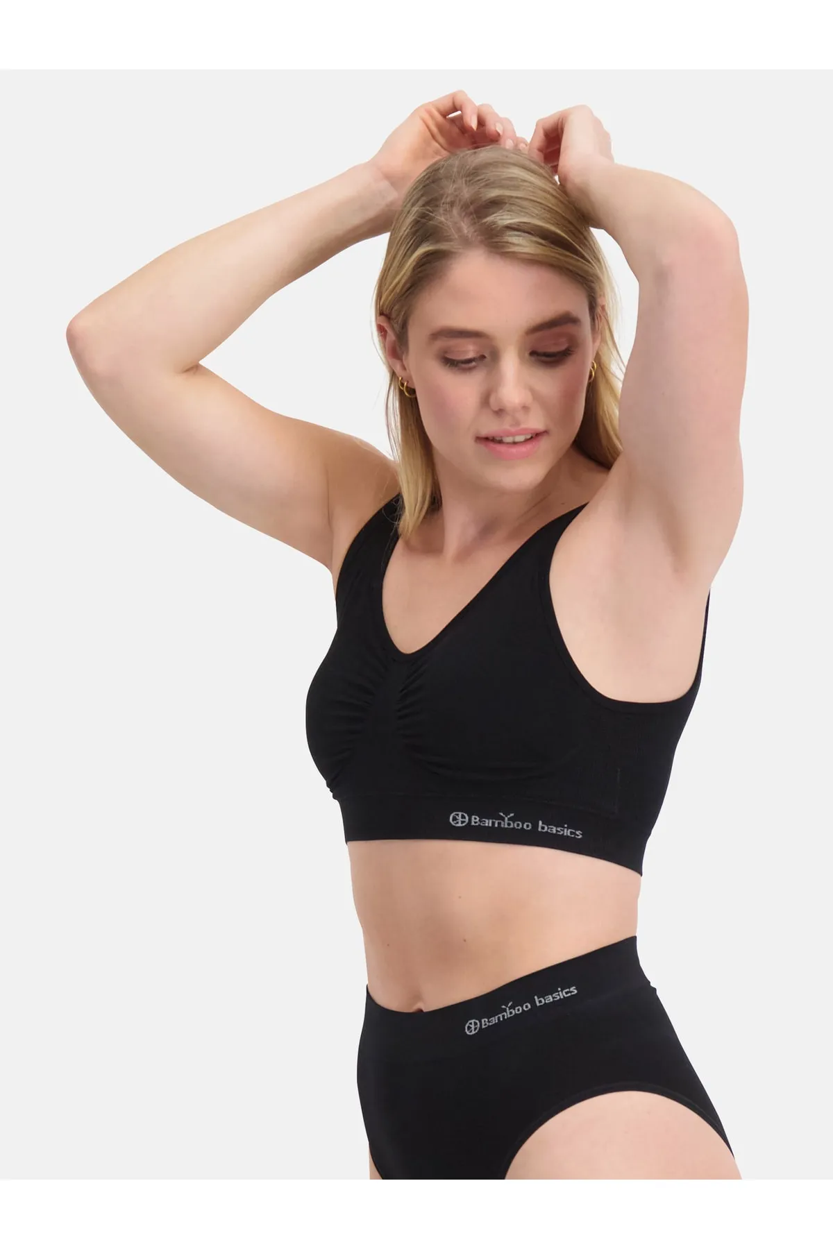 Bamboo Basics  Sport-BH - Schwarz - Unifarben