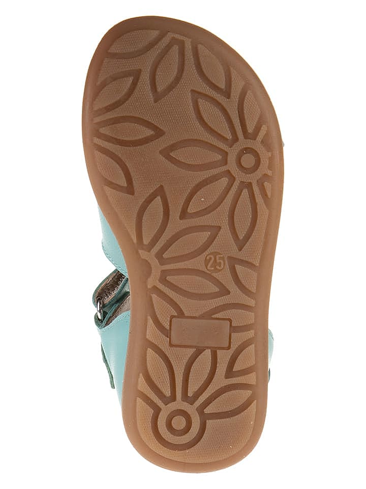 kmins Leder-Halbsandalen in Türkis günstig kaufen 29