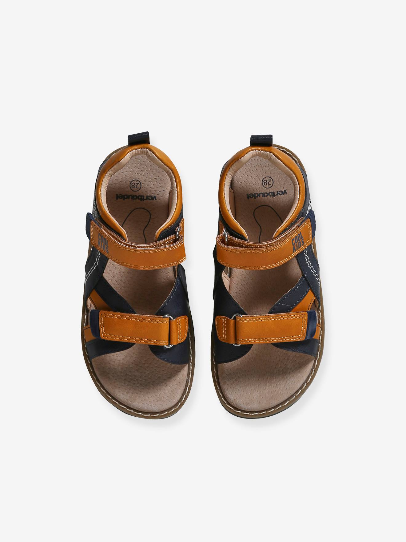 Vertbaudet Kinder Sandalen mit Anziehtrick - marine