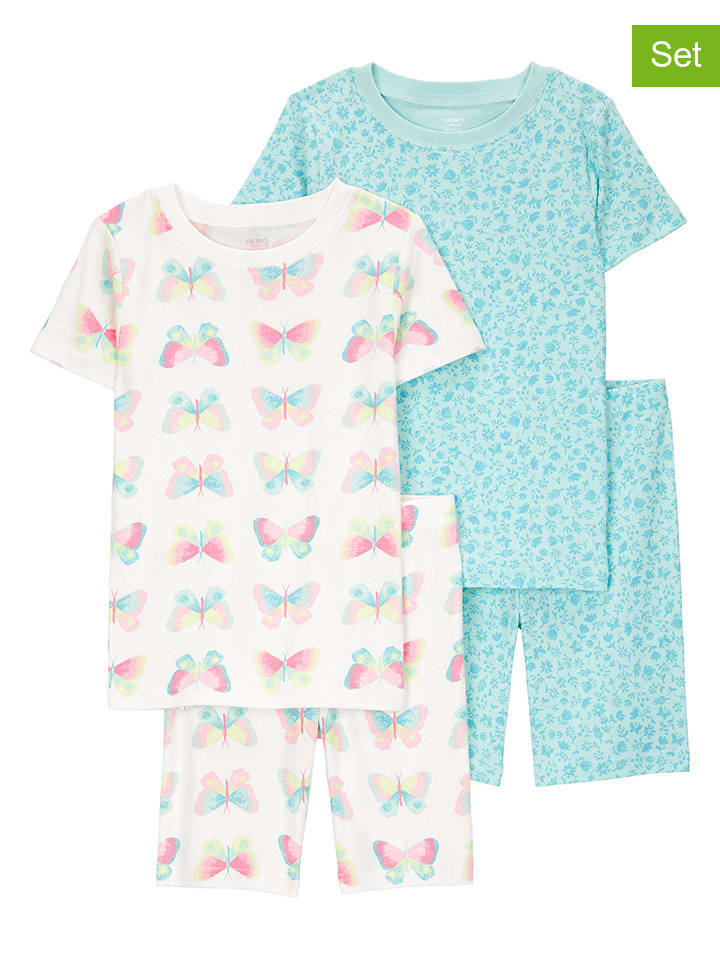 carter's 2er-Set: Pyjamas in Hellblau/ Weiß günstig kaufen