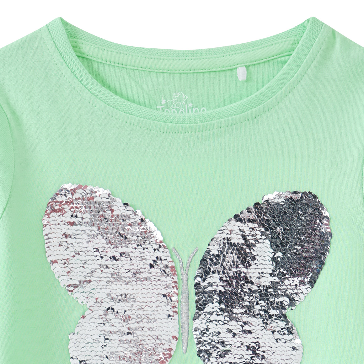 Mädchen Langarmshirt mit Wendepailletten
