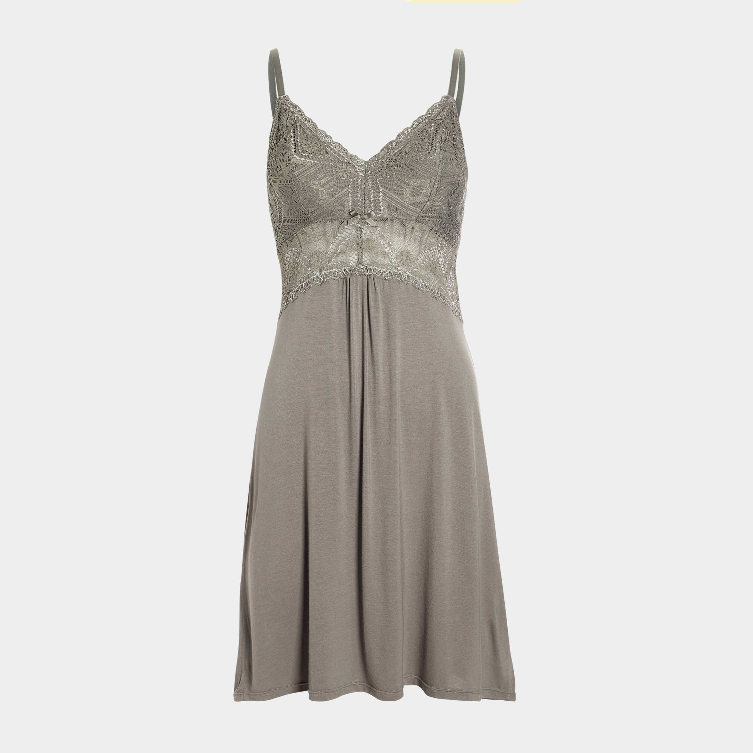 Combinette avec dentelle vert olive femme | La Halle