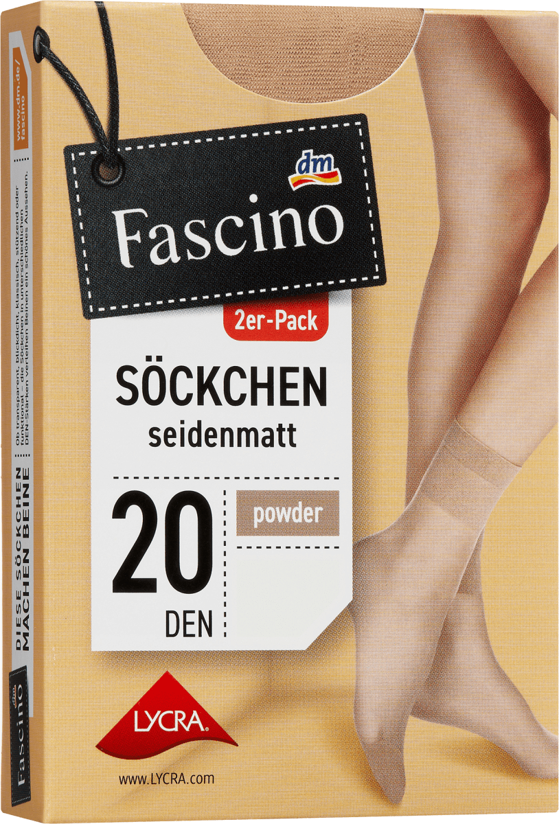 Söckchen seidenmatt powder Gr. 39-42, 20 DEN, 2 St
