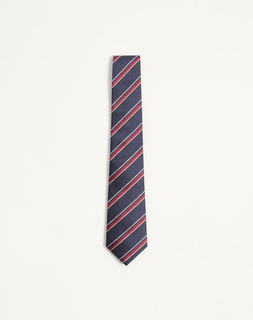Valentie Regiment Jacquard Zijden Stropdas