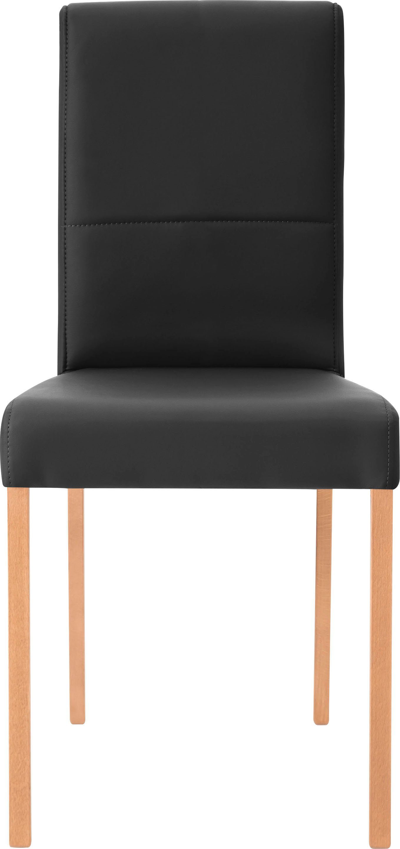 Home affaire 4-Fußstuhl Emma (Set, 2 St), Gestell Buche Massivholz lackiert