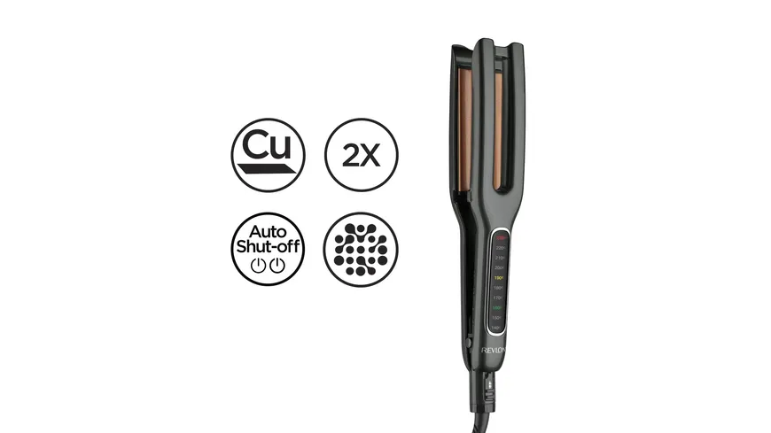 REVLON Glätteisen Double Straight RVST2204 schwarz
