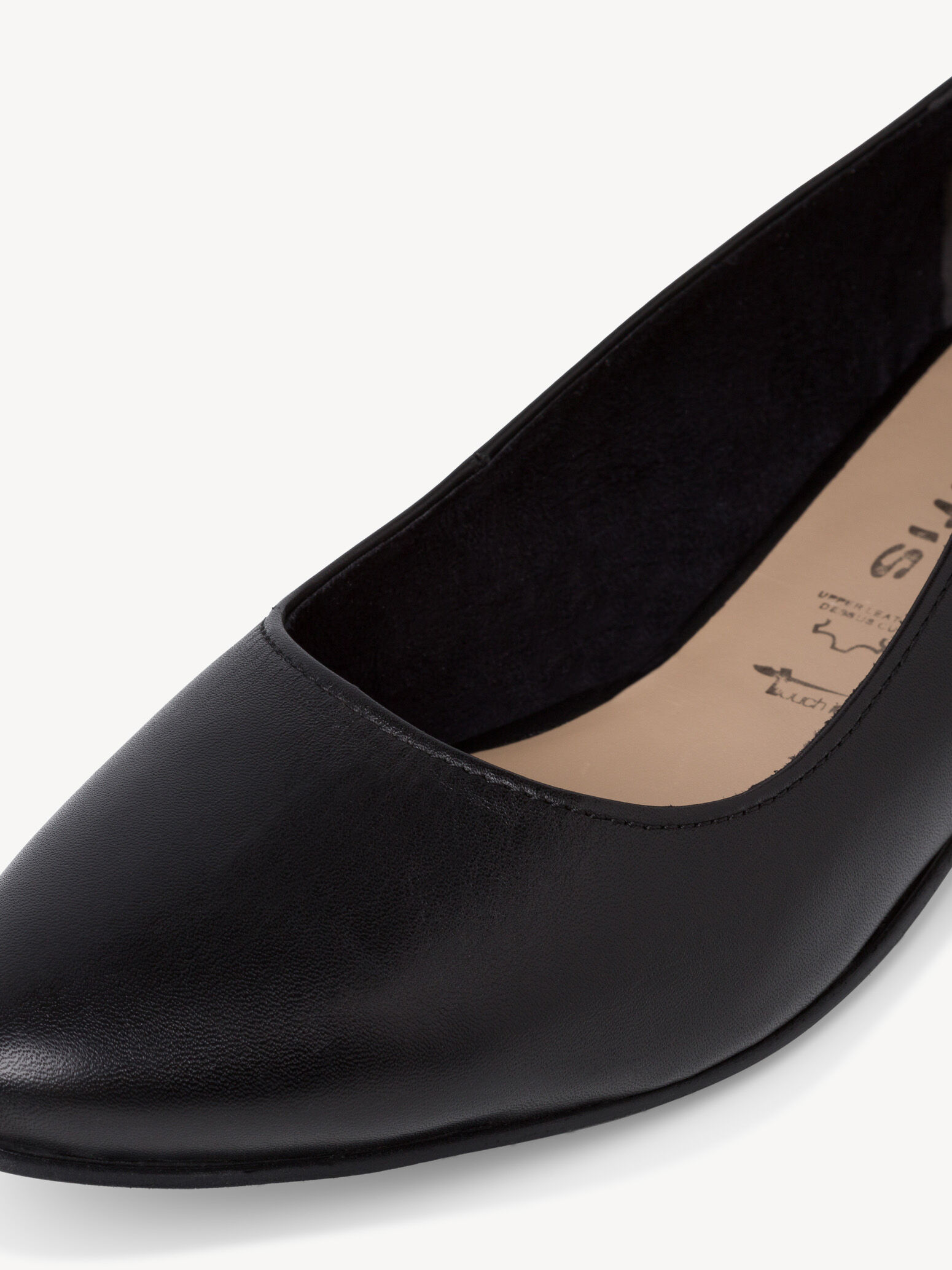 Ballerine en cuir - noir