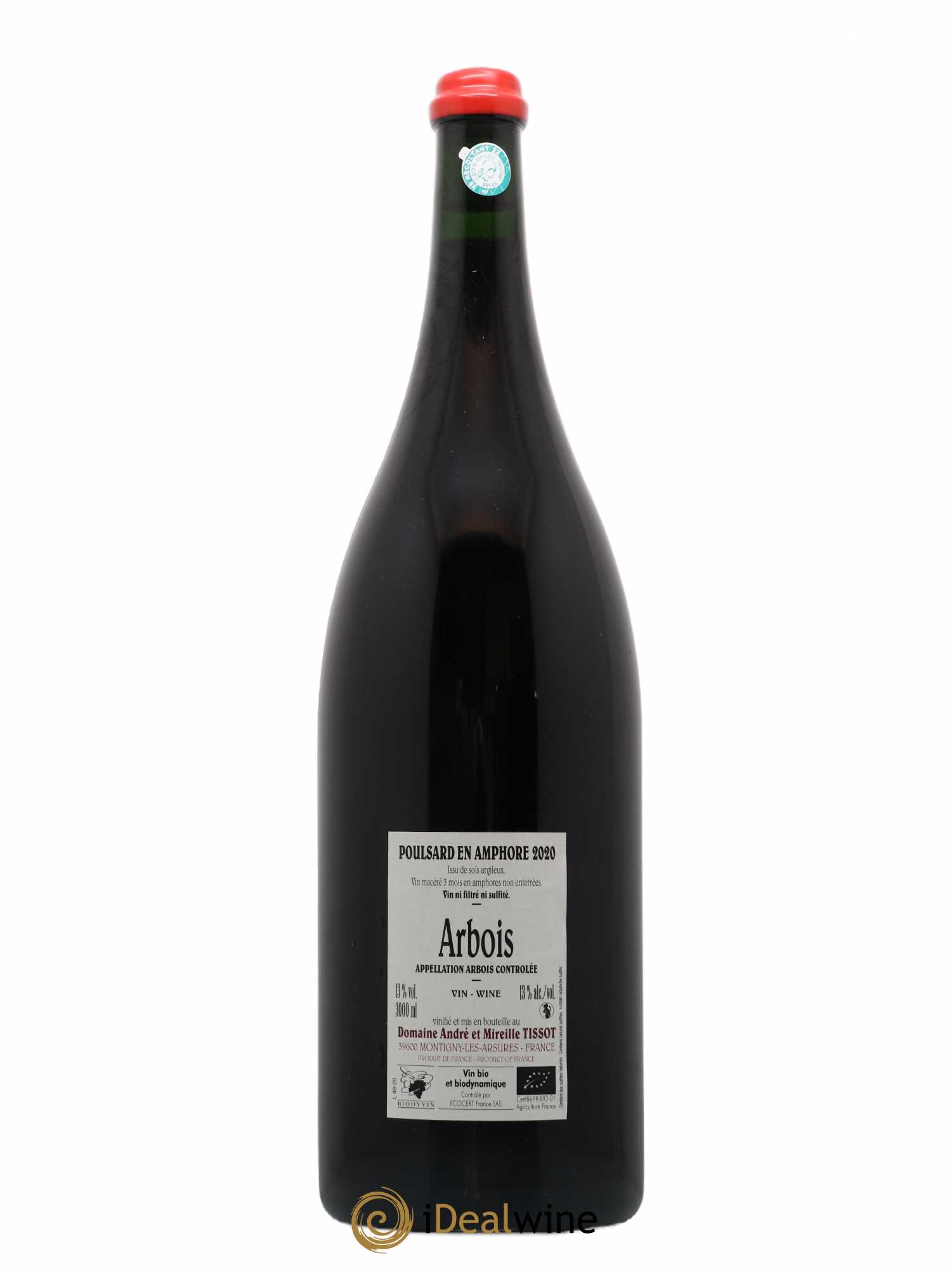 Arbois Poulsard Amphore Bénédicte et Stéphane Tissot  2020 - Lot de 1 Double-magnum