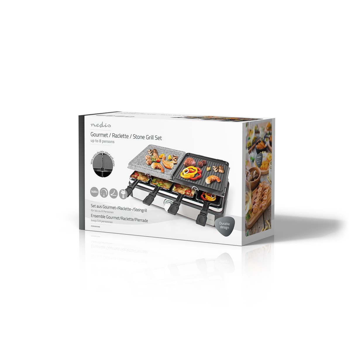 Nedis FCRA300FBK8 Gourmet Raclette