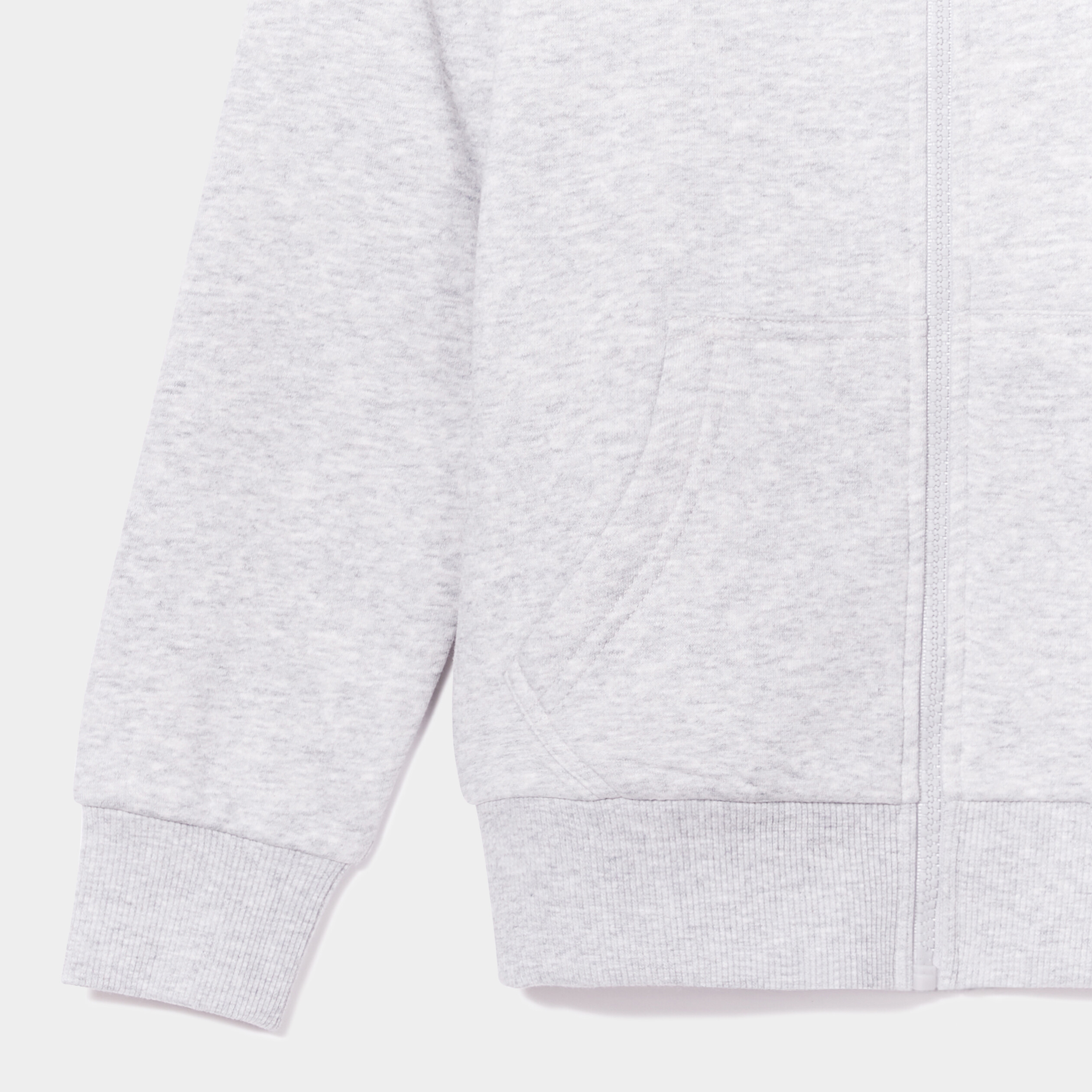 Sweat zippé molletonné à capuche gris clair garçon | La Halle