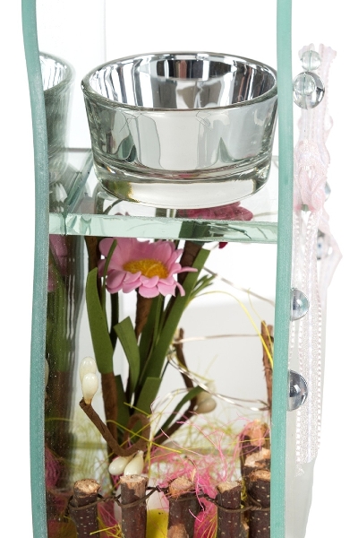 MyFlair LED Glas Teelichthalter in Osterhasen Form