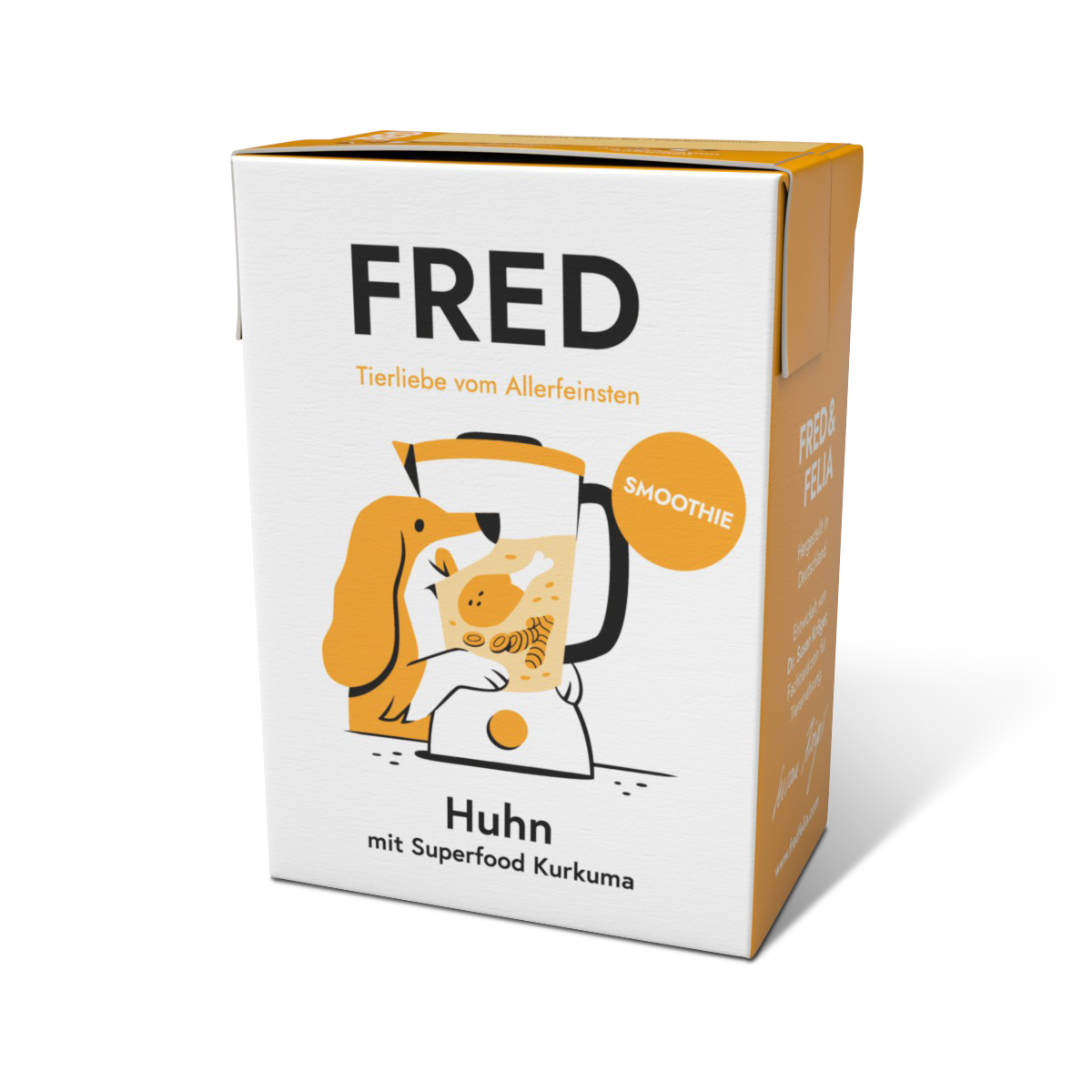 Fred & Felia Hundenassfutter Fred & Felia FRED Smoothie Huhn mit Kurkuma 10 x 200g