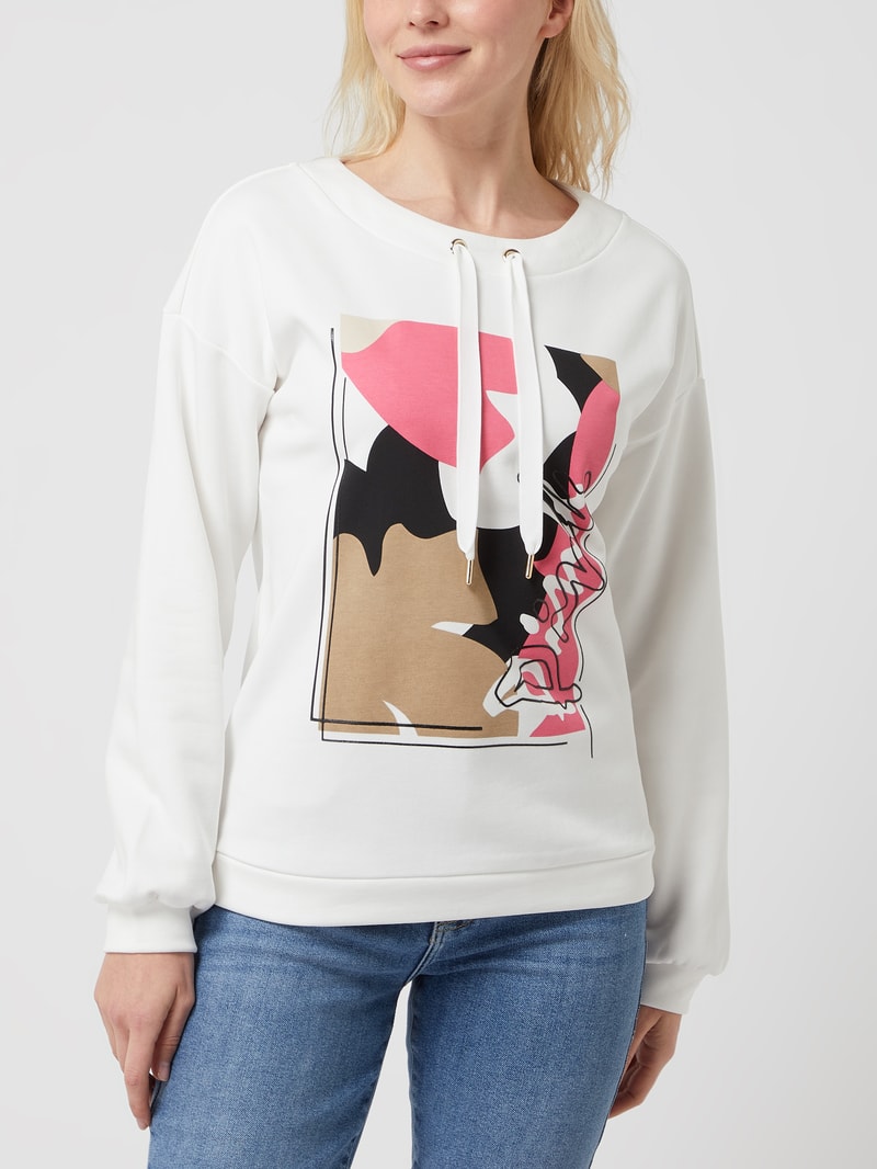 Sweatshirt mit Print in offwhite