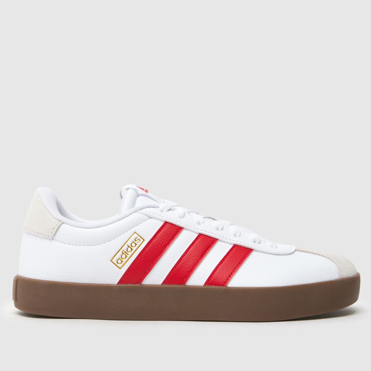 adidas vl court 3.0 träningsskor i vitt och rött