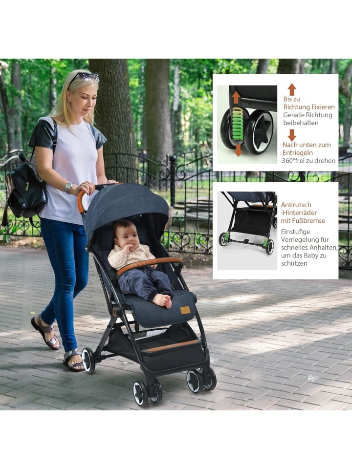 COSTWAY Kinderwagen in Blau günstig kaufen 70x40 cm