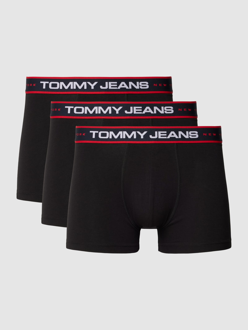 Trunks mit Label-Stitching Modell 'NEW YORK' im 3er-Pack in schwarz