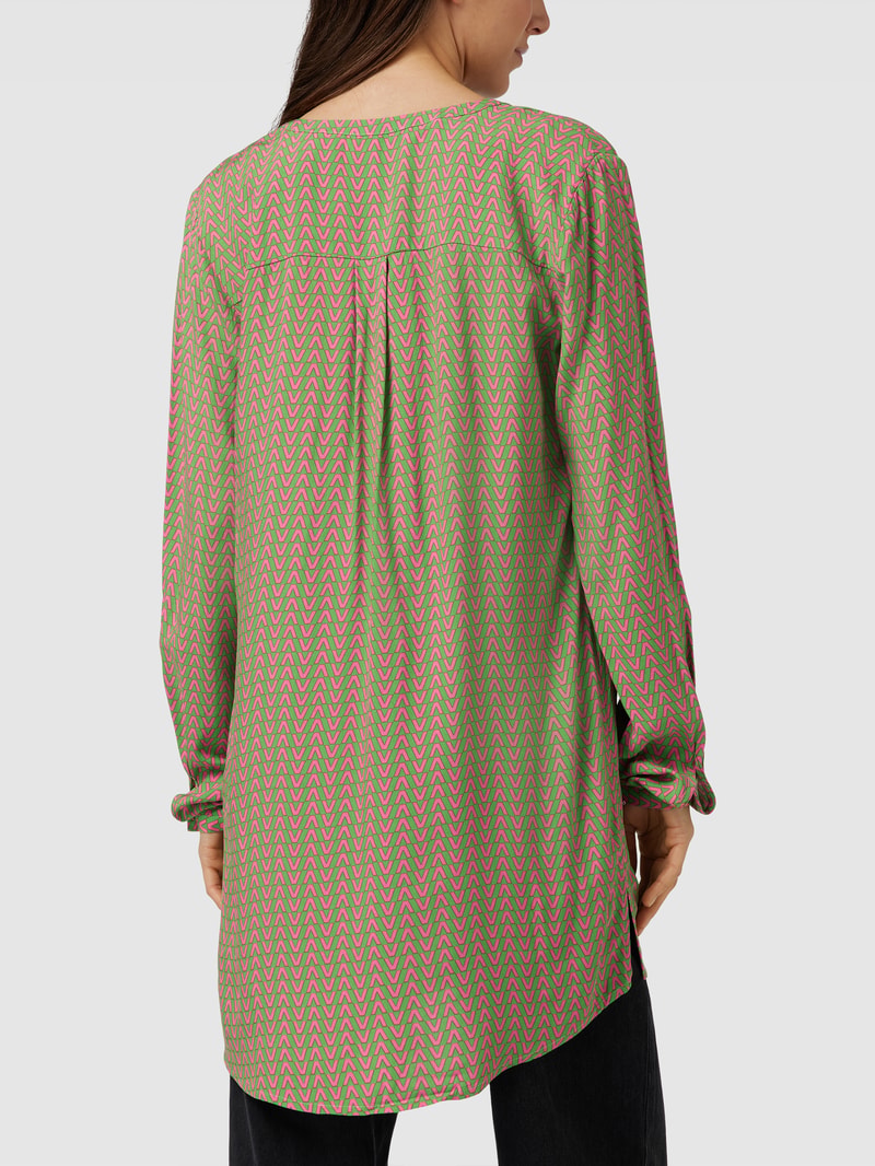 Blusenshirt mit Allover-Muster in pink