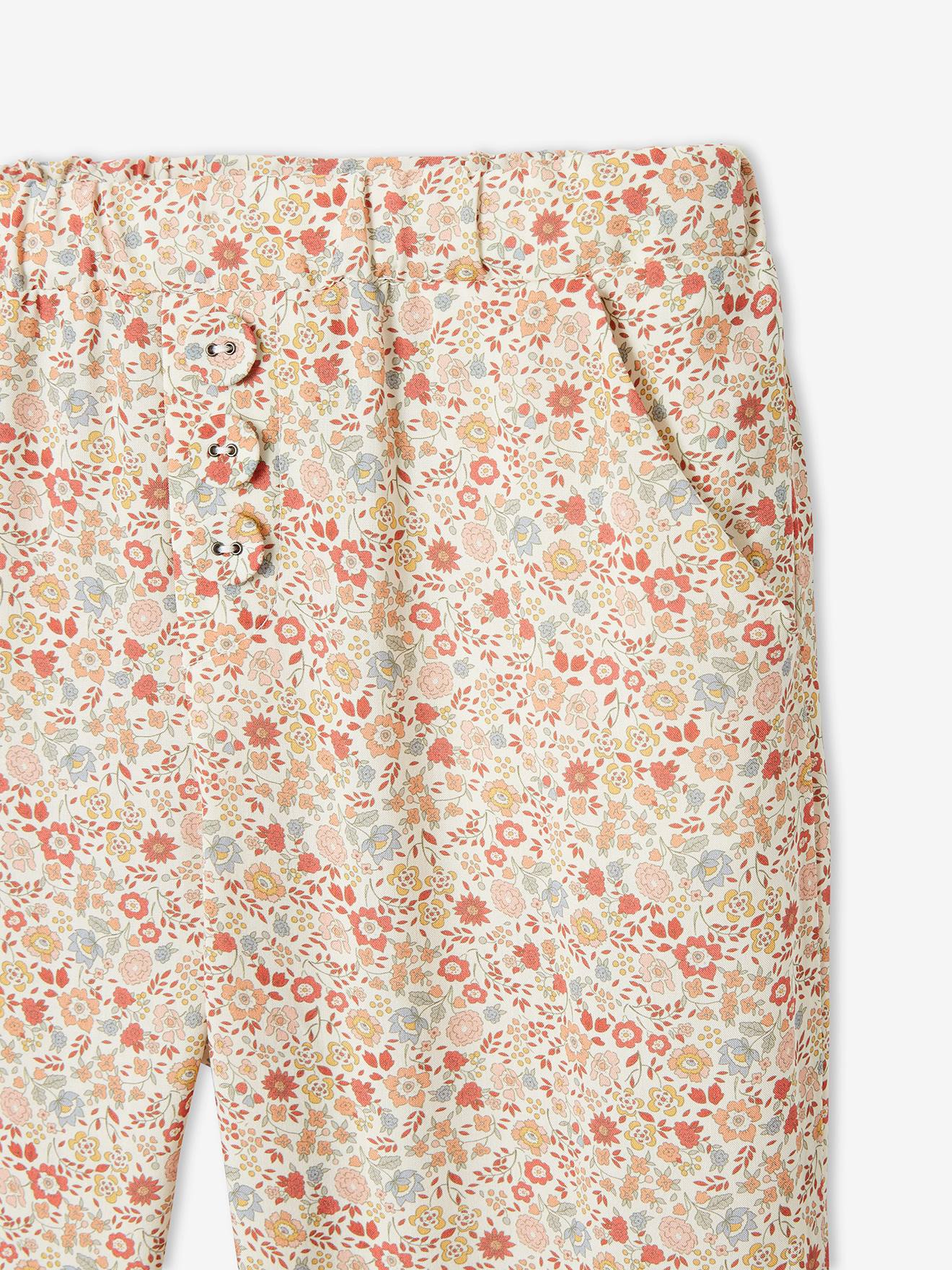 Vertbaudet Mädchen 3/4-Hose aus fließendem Stoff Oeko-Tex - senfgelb